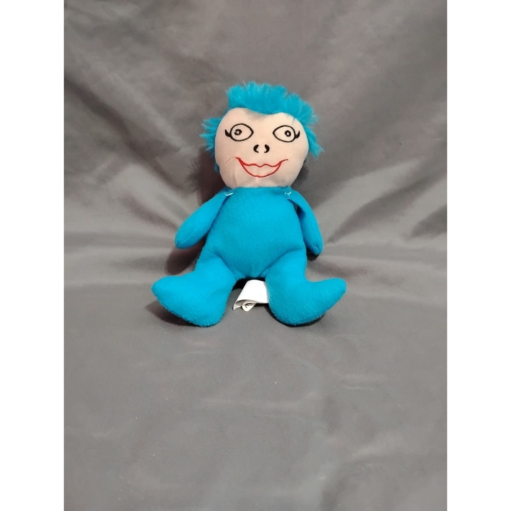 Blue Man W Red Lips Kellytoy Plushed Stuffed Animal 9"